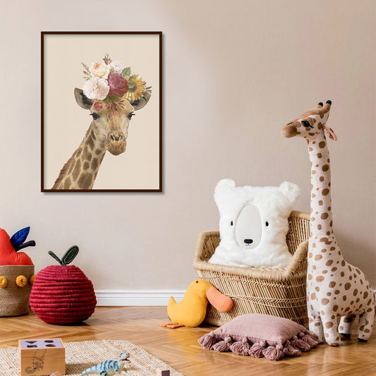 Giraffe Floral Head